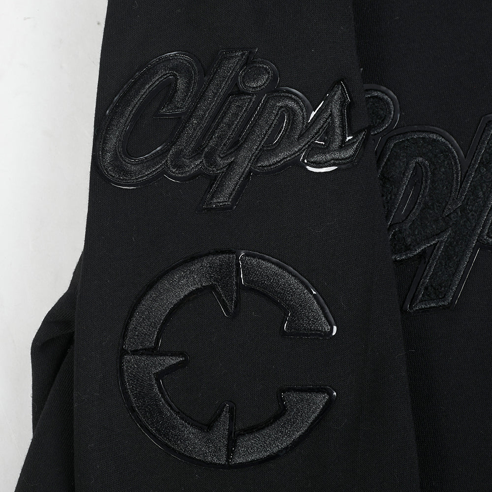 NBA LOS ANGELES CLIPPERS TRIPLE BLACK BIG BOY'S FLC PO HOODIE (BLACK)
