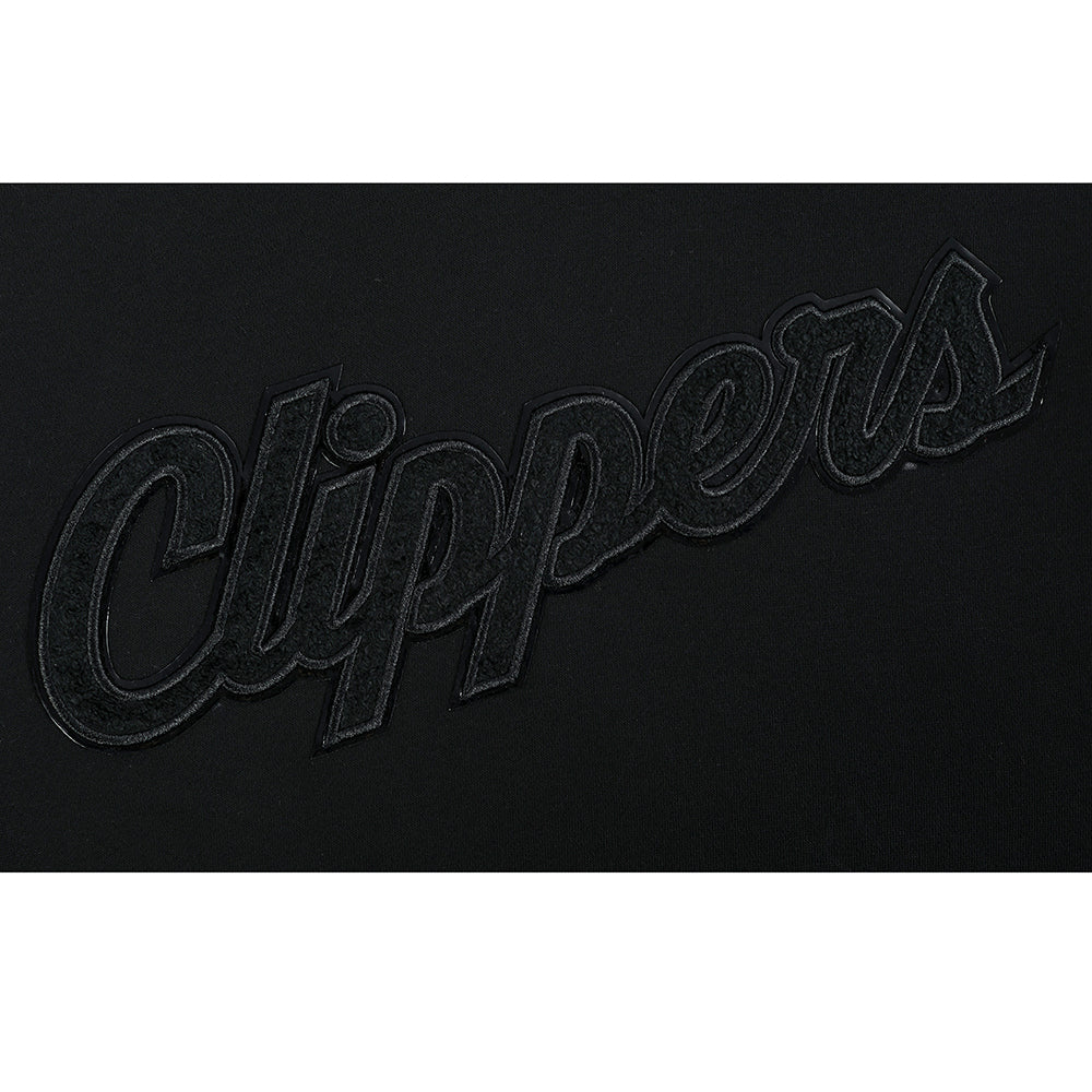 NBA LOS ANGELES CLIPPERS TRIPLE BLACK BIG BOY'S FLC PO HOODIE (BLACK)