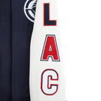 NBA LOS ANGELES CLIPPERS CLASSIC BLOUSON COLLÉGIAL EN LAINE POUR GARÇON JUNIOR (MARINE MINUIT/BLANC)