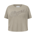 NBA LOS ANGELES CLIPPERS NEUTRAL BIG GIRL'S SS BOXY TEE (TAUPE)
