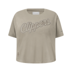 NBA LOS ANGELES CLIPPERS NEUTRAL BIG GIRL'S SS BOXY TEE (TAUPE)