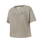 NBA LOS ANGELES CLIPPERS NEUTRAL BIG GIRL'S SS BOXY TEE (TAUPE)