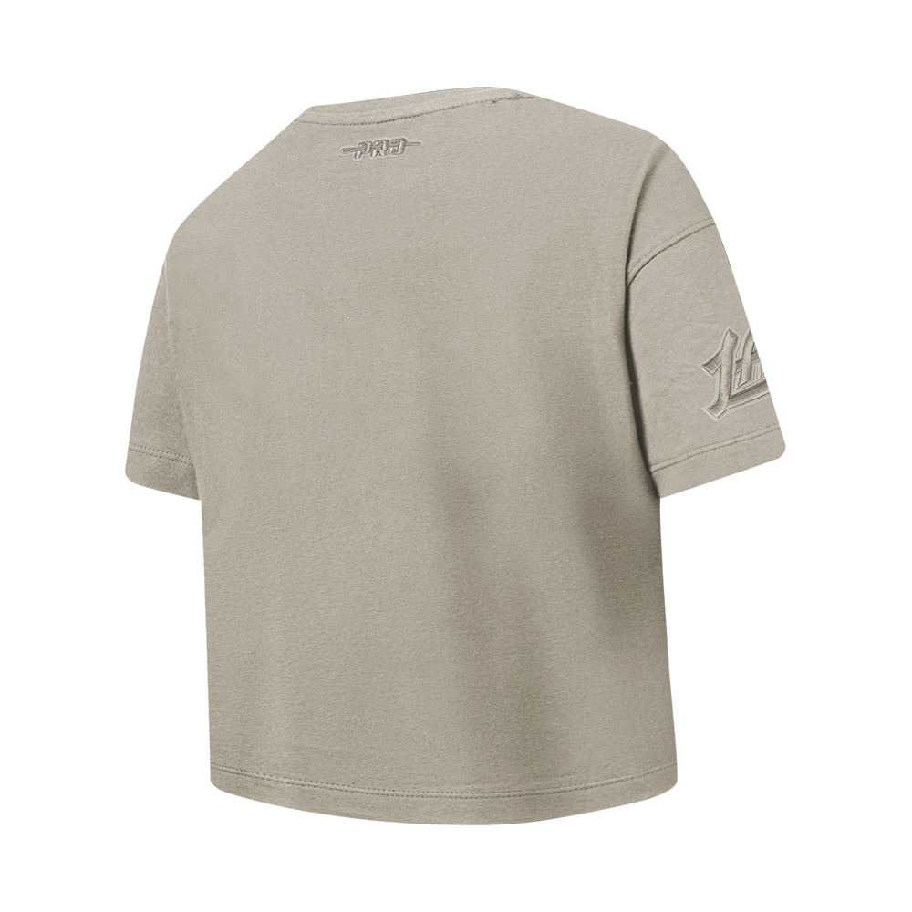 NBA LOS ANGELES CLIPPERS NEUTRAL BIG GIRL'S SS BOXY TEE (TAUPE)