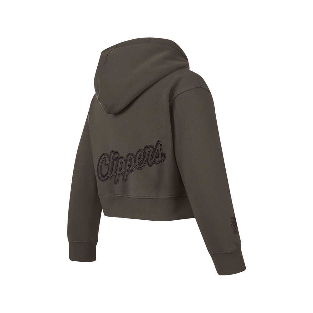 NBA LOS ANGELES CLIPPERS NEUTRAL CHANDAIL À CAPUCHON EN MOLLETON POUR FILLE JUNIOR (TAUPE FONCÉ)