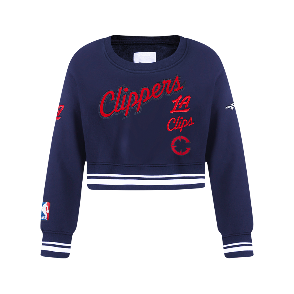 NBA LOS ANGELES CLIPPERS RETRO CLASSIC CHANDAIL À COL ROND EN MOLLETON CÔTELÉ POUR FILLE JUNIOR (MARINE MINUIT)