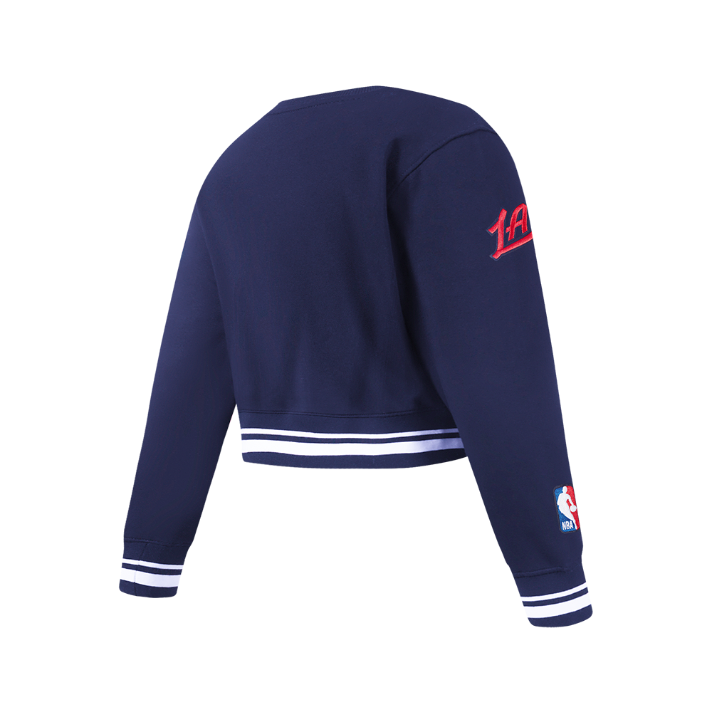 NBA LOS ANGELES CLIPPERS RETRO CLASSIC CHANDAIL À COL ROND EN MOLLETON CÔTELÉ POUR FILLE JUNIOR (MARINE MINUIT)