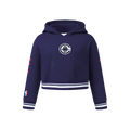 NBA LOS ANGELES CLIPPERS RETRO CLASSIC BIG GIRL'S RIB FLC PO HOODIE (MIDNIGHT NAVY)