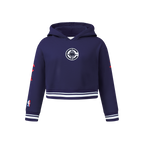 NBA LOS ANGELES CLIPPERS RETRO CLASSIC BIG GIRL'S RIB FLC PO HOODIE (MIDNIGHT NAVY)