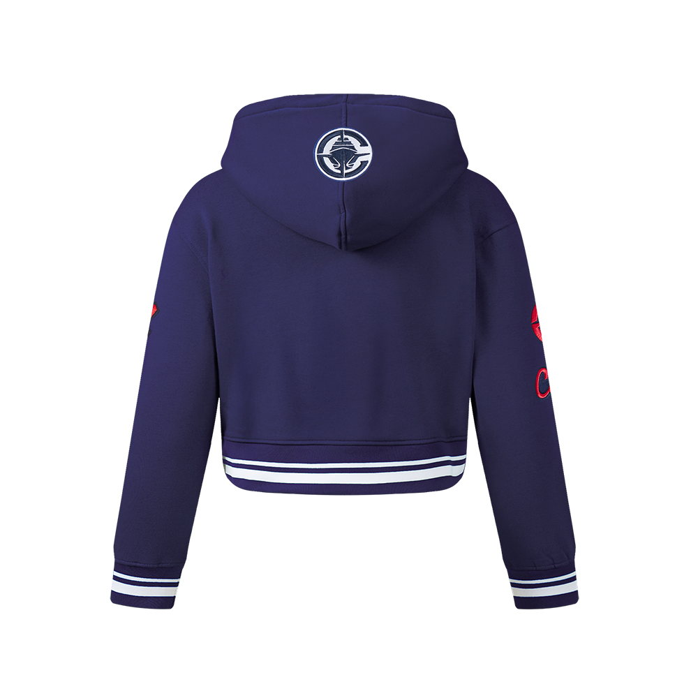 NBA LOS ANGELES CLIPPERS RETRO CLASSIC BIG GIRL'S RIB FLC PO HOODIE (MIDNIGHT NAVY)
