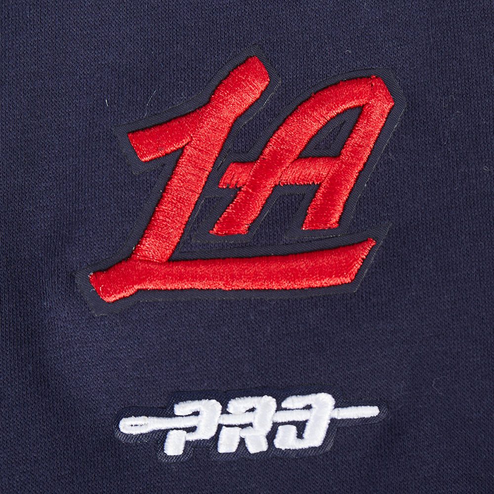 NBA LOS ANGELES CLIPPERS RETRO CLASSIC BIG GIRL'S RIB FLC PO HOODIE (MIDNIGHT NAVY)
