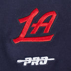 NBA LOS ANGELES CLIPPERS RETRO CLASSIC BIG GIRL'S RIB FLC PO HOODIE (MIDNIGHT NAVY)