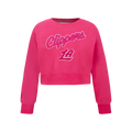 NBA LOS ANGELES CLIPPERS TRIPLE PINK BIG GIRL'S FLC CREWNECK (BEETROOT PURPLE)