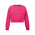 NBA LOS ANGELES CLIPPERS TRIPLE PINK BIG GIRL'S FLC CREWNECK (BEETROOT PURPLE)