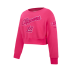 NBA LOS ANGELES CLIPPERS TRIPLE PINK BIG GIRL'S FLC CREWNECK (BEETROOT PURPLE)