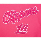 NBA LOS ANGELES CLIPPERS TRIPLE PINK BIG GIRL'S FLC CREWNECK (BEETROOT PURPLE)