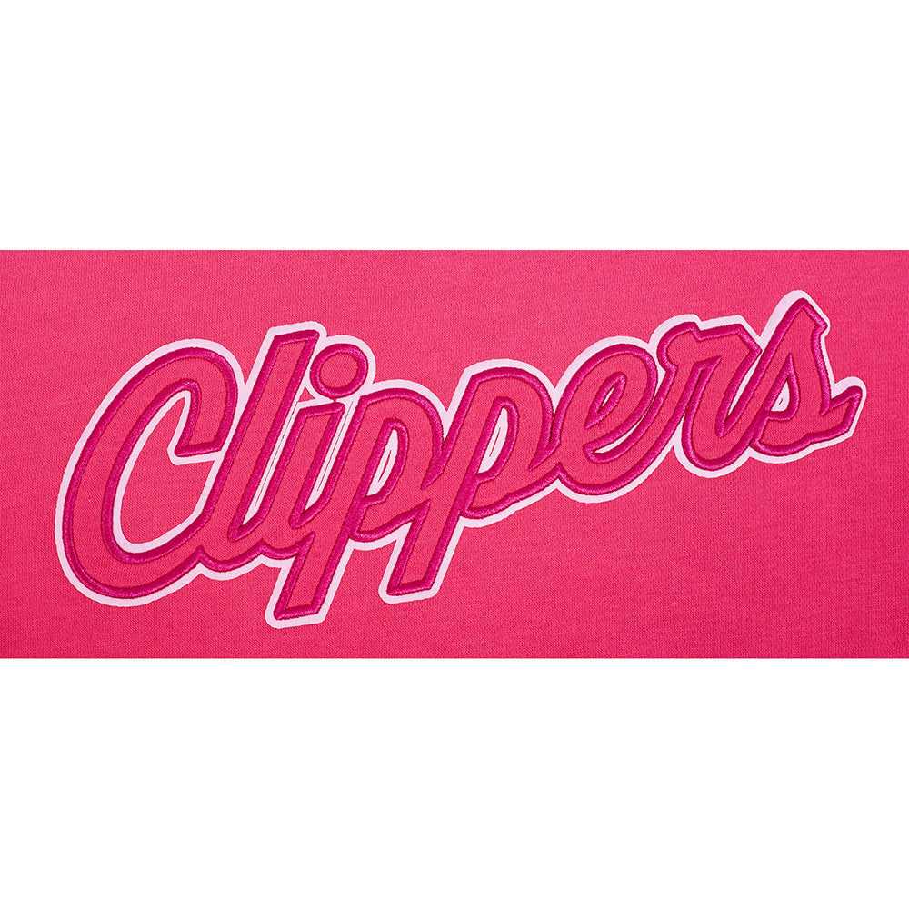 NBA LOS ANGELES CLIPPERS TRIPLE PINK BIG GIRL'S FLC CREWNECK (BEETROOT PURPLE)
