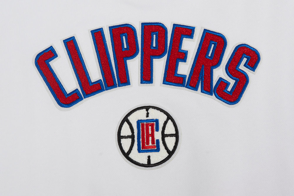 NBA LOS ANGELES CLIPPERS CLASSIC WOMEN'S FLEECE CREWNECK (WHITE)