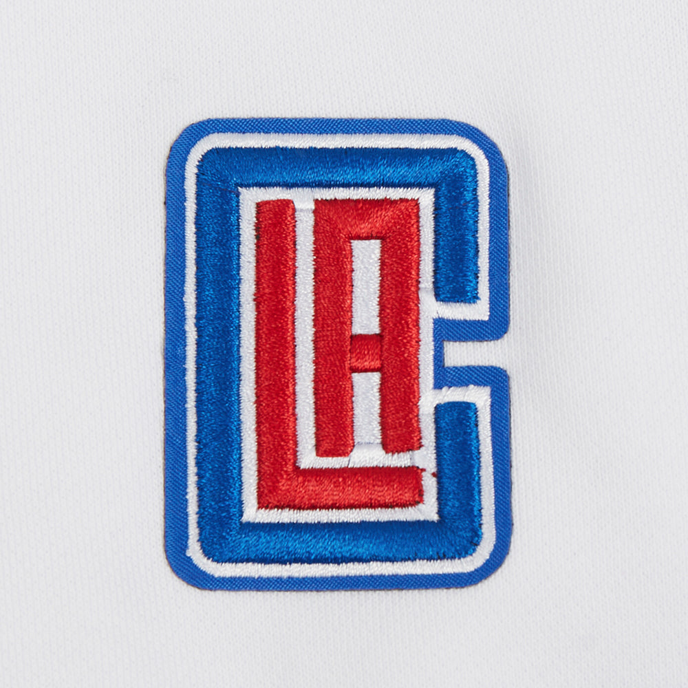 NBA LOS ANGELES CLIPPERS CLASSIC WOMEN'S FLEECE CREWNECK (WHITE)