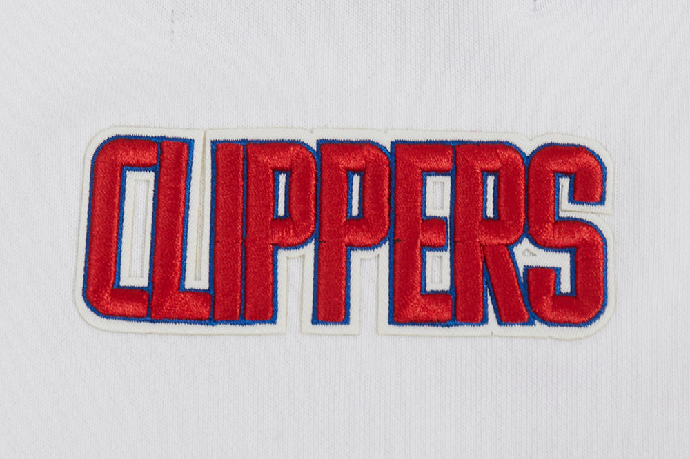 NBA LOS ANGELES CLIPPERS CLASSIC WOMEN'S FLEECE CREWNECK (WHITE)