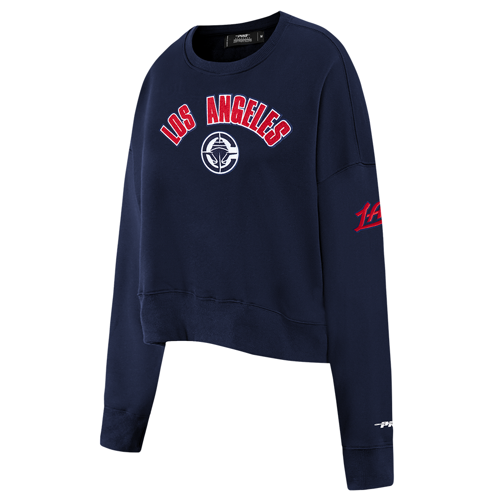 NBA LOS ANGELES CLIPPERS CLASSIC WOMEN'S FLC CREWNECK (MIDNIGHT NAVY)