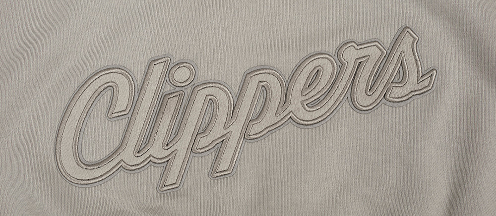 NBA LOS ANGELES CLIPPERS NEUTRAL CHANDAIL À CAPUCHON COURT EN MOLLETON POUR FEMME (TAUPE)
