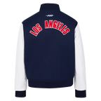 NBA LOS ANGELES CLIPPERS CLASSIC WOMEN'S WOOL VARSITY JACKET (MIDNIGHT NAVY/WHITE)