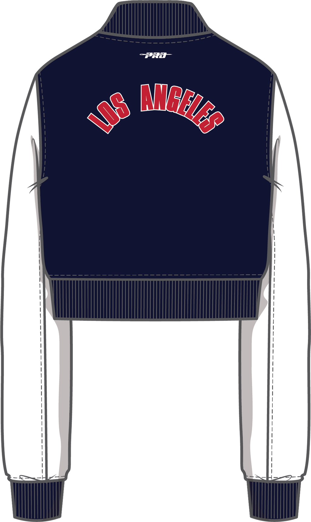 NBA LOS ANGELES CLIPPERS CLASSIC WOMEN'S WOOL VARSITY JACKET (MIDNIGHT NAVY/WHITE)