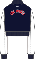 NBA LOS ANGELES CLIPPERS CLASSIC WOMEN'S WOOL VARSITY JACKET (MIDNIGHT NAVY/WHITE)