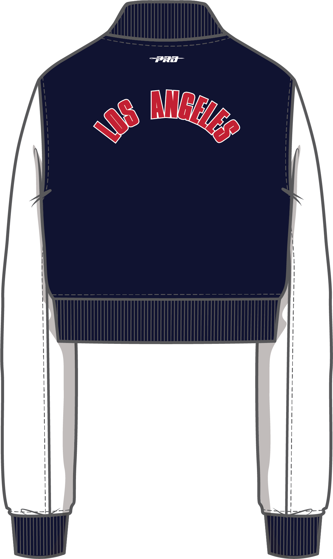 NBA LOS ANGELES CLIPPERS CLASSIC WOMEN'S WOOL VARSITY JACKET (MIDNIGHT NAVY/WHITE)