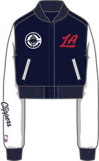 NBA LOS ANGELES CLIPPERS CLASSIC WOMEN'S WOOL VARSITY JACKET (MIDNIGHT NAVY/WHITE)