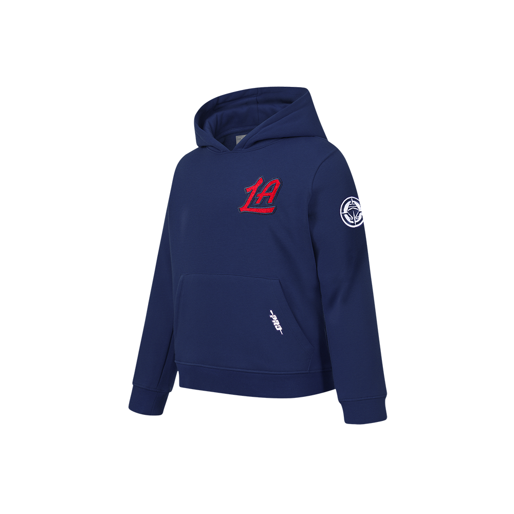 NBA LOS ANGELES CLIPPERS CLASSIC LITTLE BOYS FLEECE PULLOVER HOODIE (MIDNIGHT NAVY)