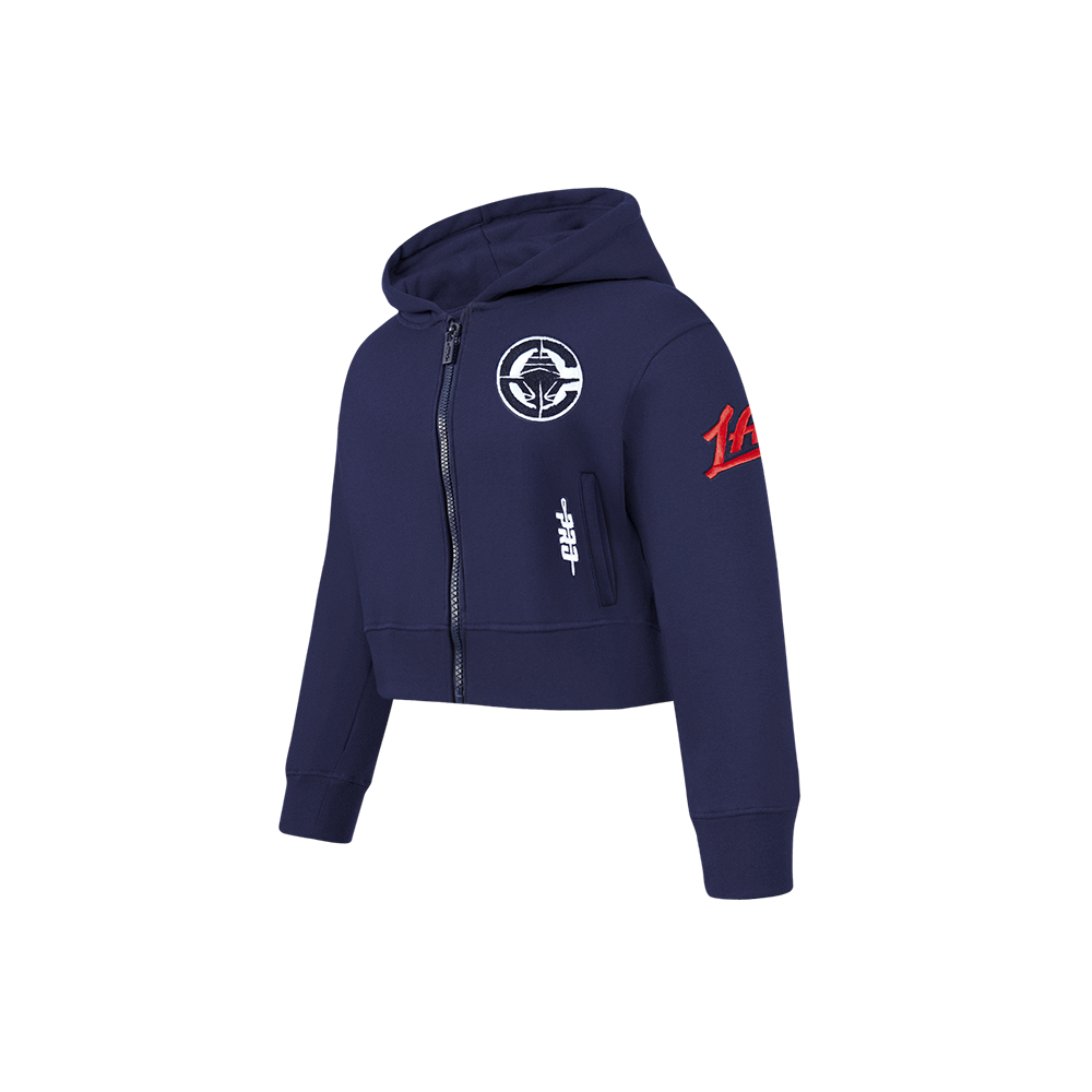 NBA LOS ANGELES CLIPPERS CLASSIC CHANDAIL À CAPUCHON EN MOLLETON À GLISSIÈRE POUR FILLE ENFANT (MARINE MINUIT)
