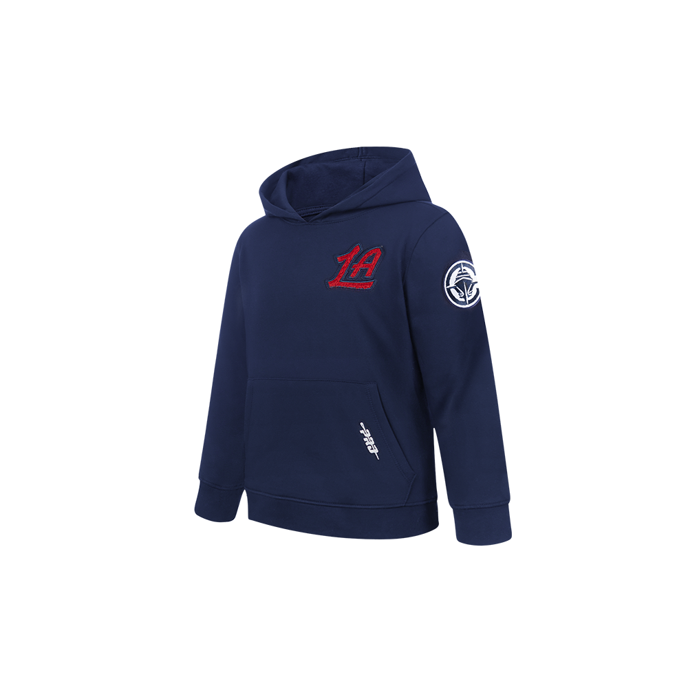 NBA LOS ANGELES CLIPPERS CLASSIC CHANDAIL À CAPUCHON EN MOLLETON POUR GARÇON BAMBIN (MARINE MINUIT)