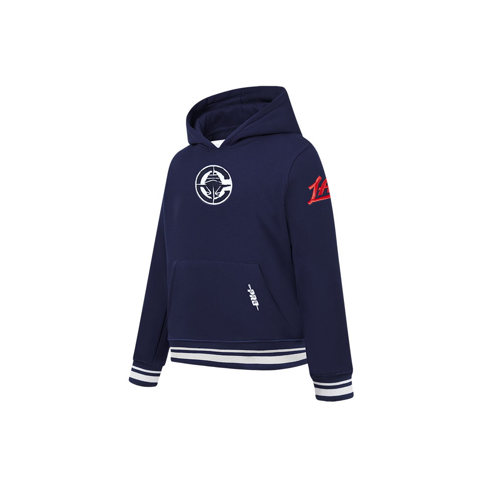 NBA LOS ANGELES CLIPPERS RETRO CLASSIC TODDLER BOYS RIB FLEECE PULLOVER HOODIE (MIDNIGHT NAVY)