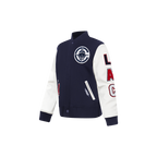 NBA LOS ANGELES CLIPPERS CLASSIC TODDLER BOY'S WOOL VARSITY JACKET (MIDNIGHT NAVY/WHITE)