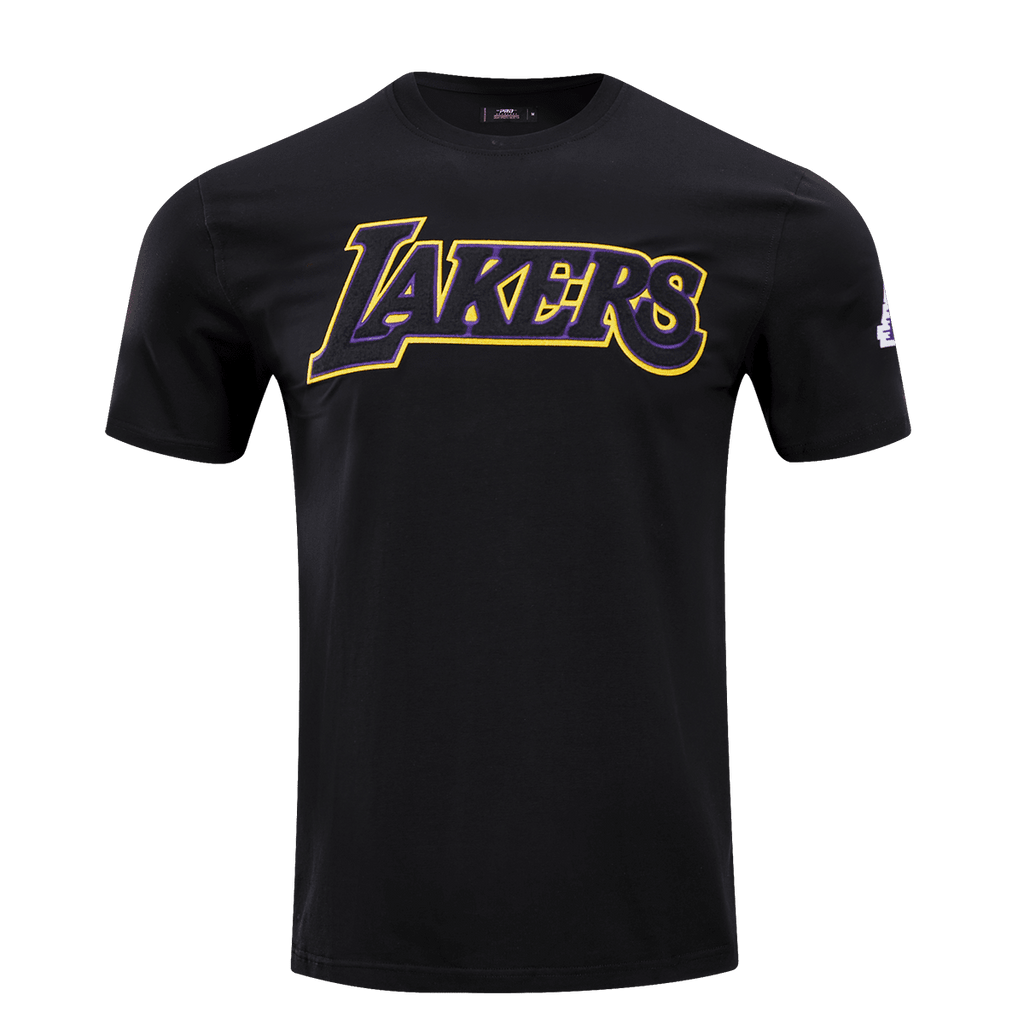 NBA LOS ANGELES LAKERS CLASSIC CHENILLE MEN'S TEE (BLACK)