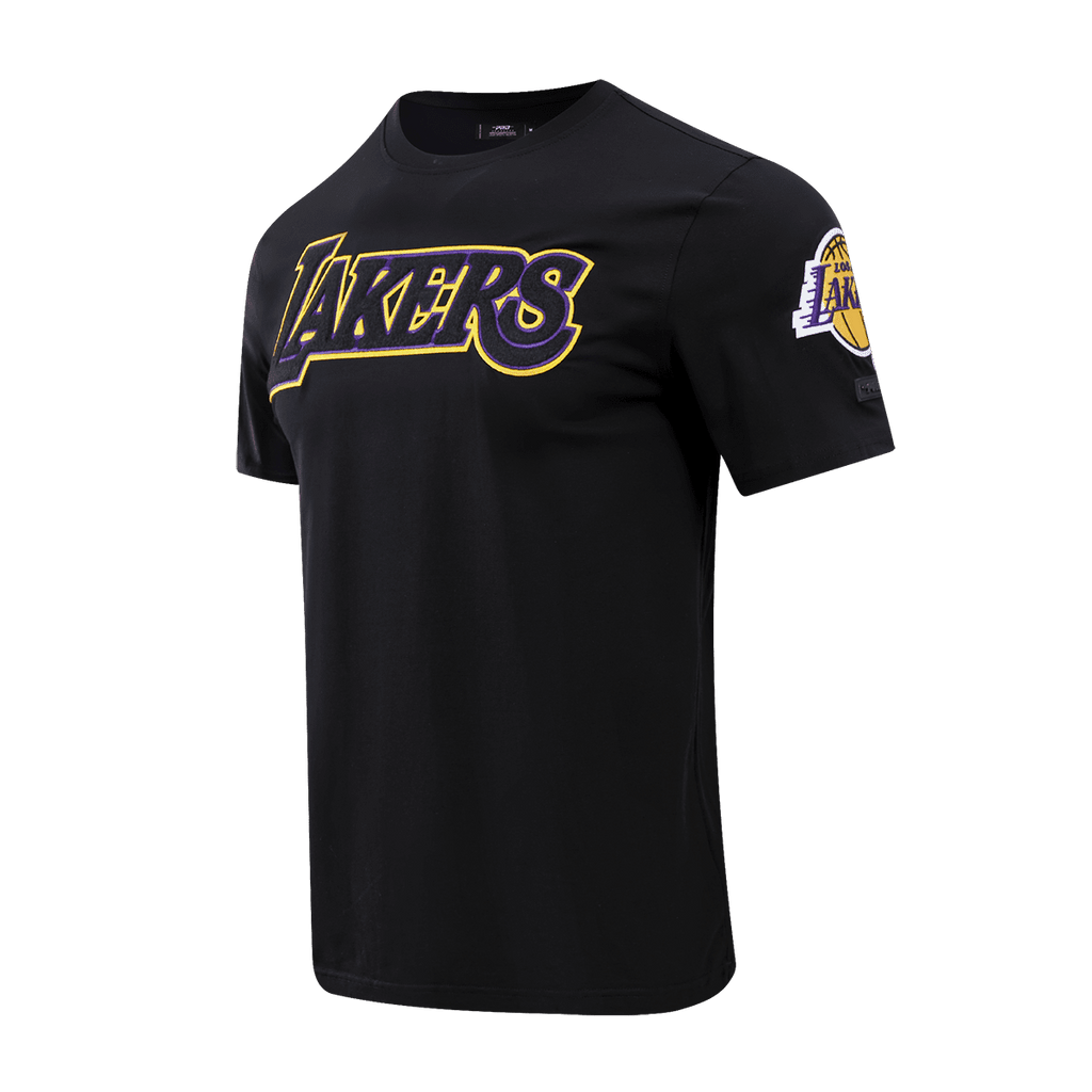 NBA LOS ANGELES LAKERS CLASSIC CHENILLE MEN'S TEE (BLACK)