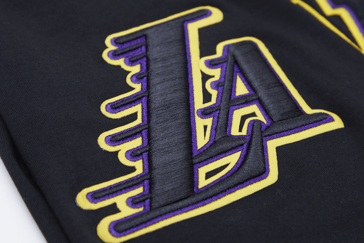 NBA LOS ANGELES LAKERS CLASSIC CHENILLE MEN'S TEE (BLACK)