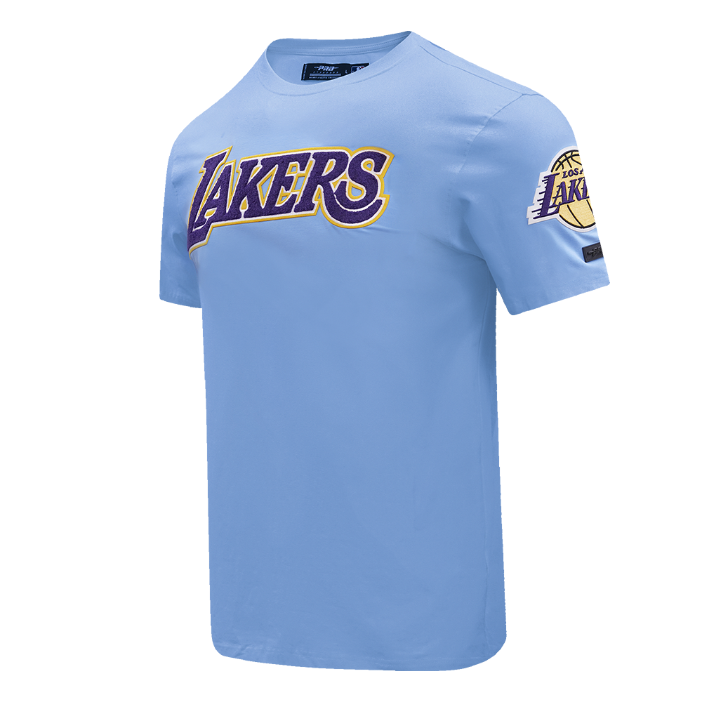 NBA LOS ANGELES LAKERS CLASSIC CHENILLE MEN'S TEE (UNIVERSITY BLUE)