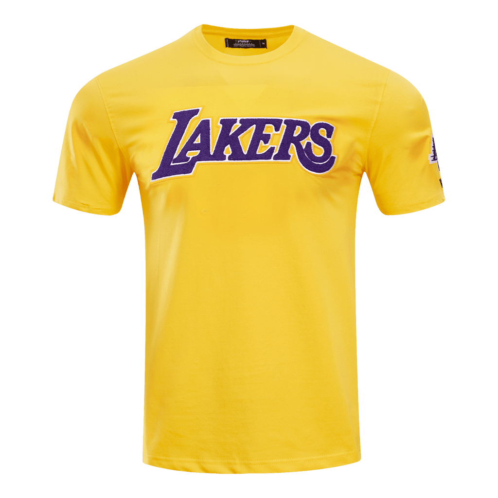 NBA LOS ANGELES LAKERS CLASSIC CHENILLE MEN'S TEE (YELLOW)