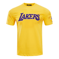 NBA LOS ANGELES LAKERS CLASSIC CHENILLE MEN'S TEE (YELLOW)