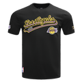 NBA LOS ANGELES LAKERS SCRIPT TAIL T-SHIRT POUR HOMME (NOIR)