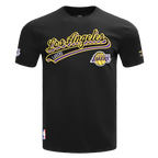 NBA LOS ANGELES LAKERS SCRIPT TAIL T-SHIRT POUR HOMME (NOIR)