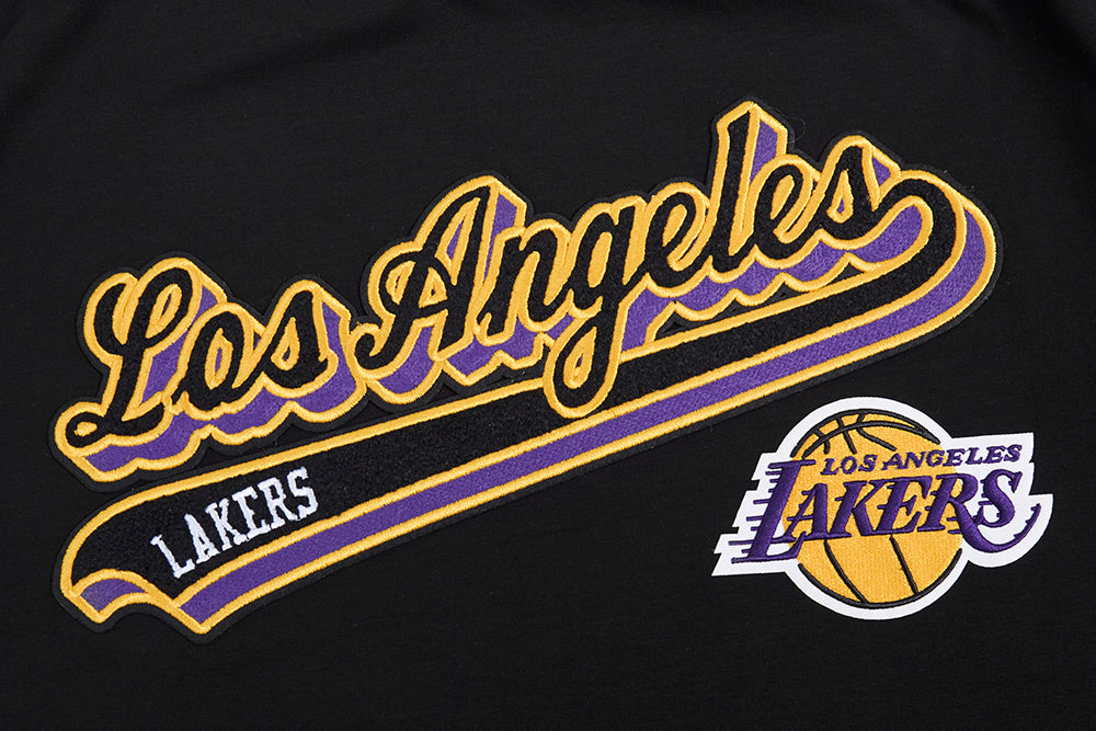 NBA LOS ANGELES LAKERS SCRIPT TAIL T-SHIRT POUR HOMME (NOIR)