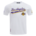 NBA LOS ANGELES LAKERS SCRIPT TAIL T-SHIRT POUR HOMME (BLANC)