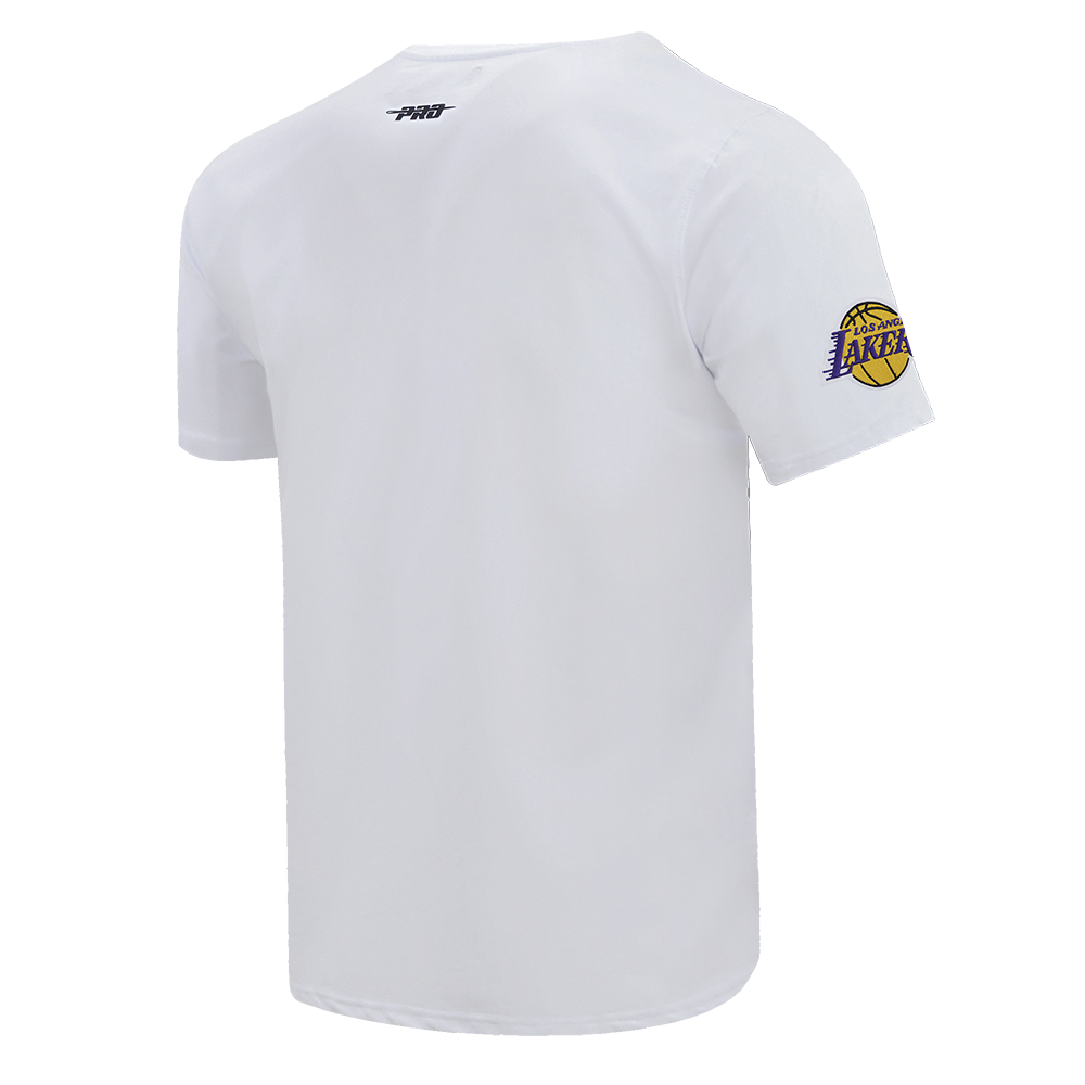 NBA LOS ANGELES LAKERS SCRIPT TAIL T-SHIRT POUR HOMME (BLANC)