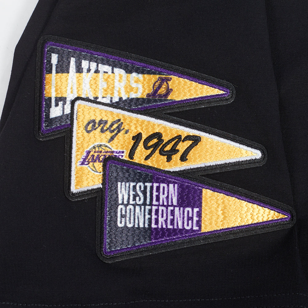 NBA LOS ANGELES LAKERS TEAM PENNANTS T-SHIRT POUR HOMME (NOIR)