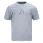 NBA LOS ANGELES LAKERS REVERSE FRENCH TERRY MEN'S CJ DROP SHOULDER TEE (DARK HEATHER GRAY)