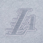 NBA LOS ANGELES LAKERS REVERSE FRENCH TERRY MEN'S CJ DROP SHOULDER TEE (DARK HEATHER GRAY)