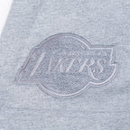 NBA LOS ANGELES LAKERS REVERSE FRENCH TERRY MEN'S CJ DROP SHOULDER TEE (DARK HEATHER GRAY)